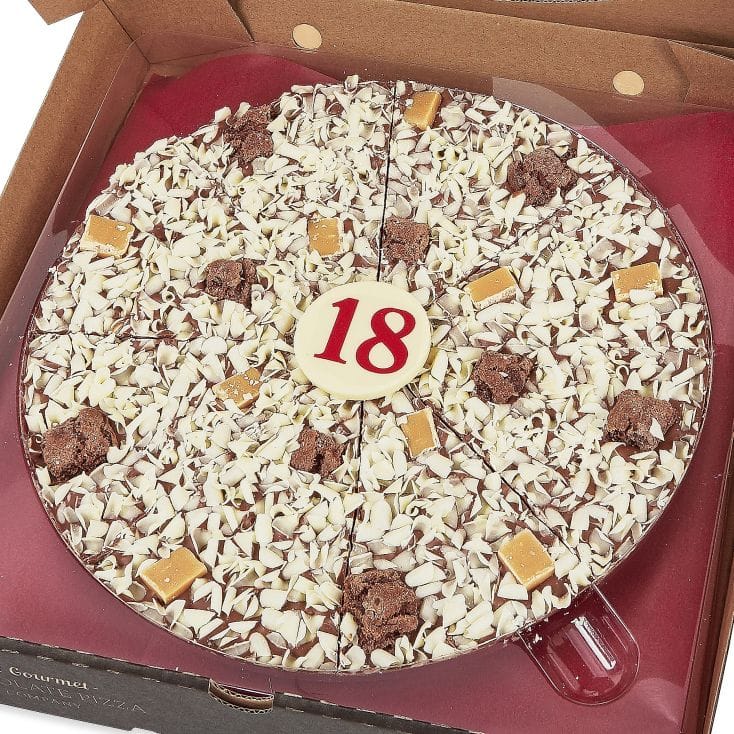 18th birthday chocolate pizza find me a gift pizza delivery on christmas day